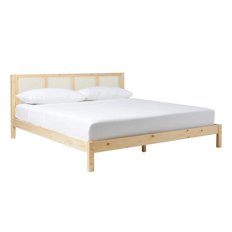 Tête de lit en rotin massif style bohème Middlebrook Designs pour lit king size