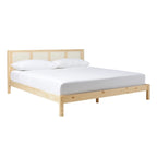 Tête de lit en rotin massif style bohème Middlebrook Designs pour lit king size