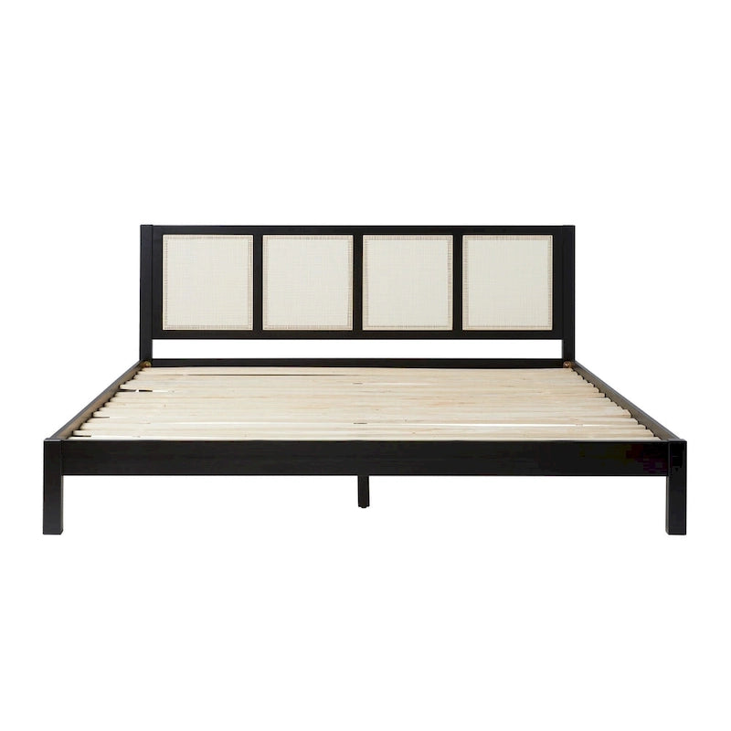 Tête de lit en rotin massif style bohème Middlebrook Designs pour lit king size