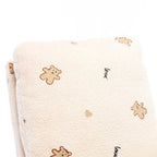 Fauteuil à bascule moderne rembourré avec poche latérale, chaise de chambre d'enfant en bois à dossier haut