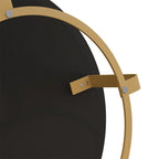 Table basse ronde moderne en bois avec pieds en métal