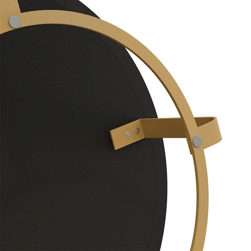 Table basse ronde moderne en bois avec pieds en métal