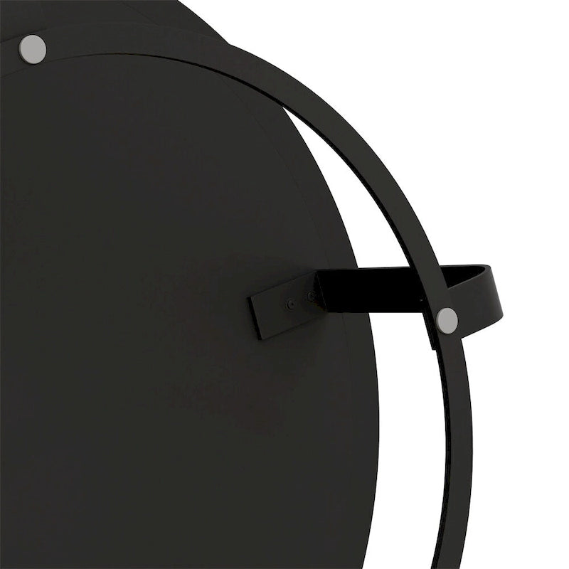 Table basse ronde moderne en bois avec pieds en métal