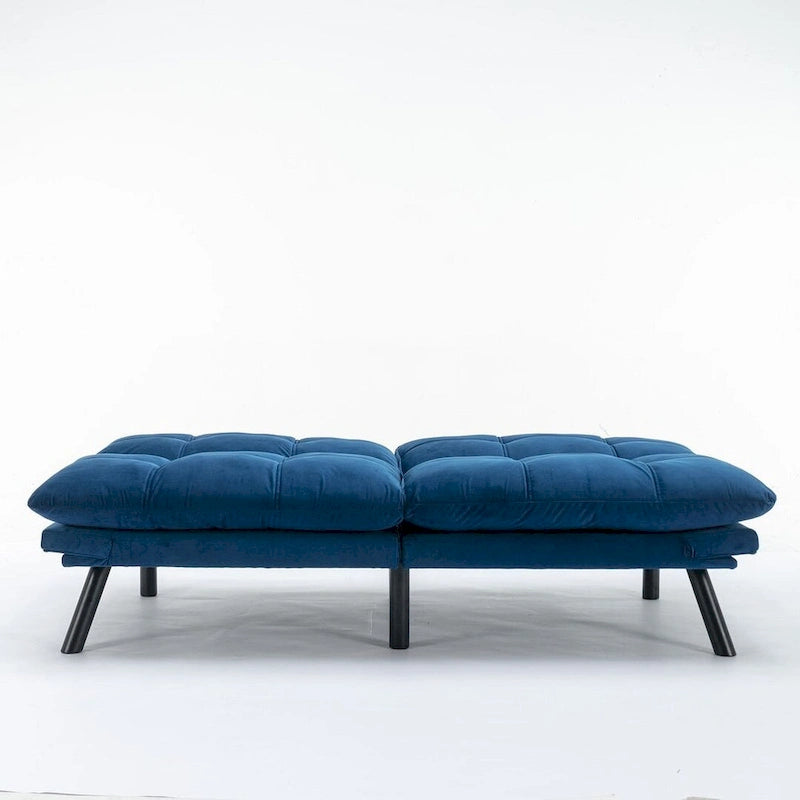 Canapé-lit 2 places moderne rembourré avec dossier et accoudoirs réglables - 70:l