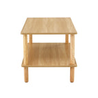 Table basse rectangulaire à deux niveaux pour salon