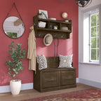 Banc d'entrée et étagère murale Woodland 40W de Bush Furniture