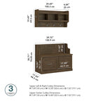 Banc d'entrée et étagère murale Woodland 40W de Bush Furniture