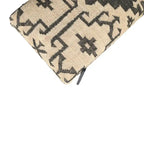 Banc rembourré HomeRoots 48 en mélange de coton crème et noir, style sud-ouest - 122 cm x 46 cm x 41 cm