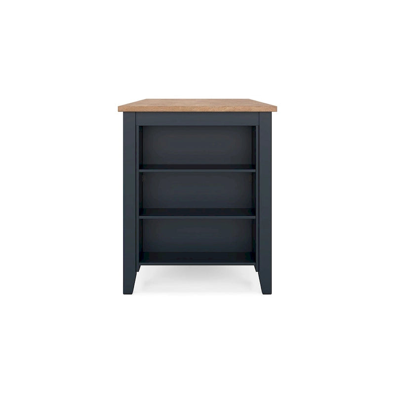 Table de salle à manger haute Gasy, 152 cm (60 pouces), bois de manguier brun bleu foncé