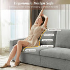 Canapé deux places moderne en lin chenille 80 pour salon