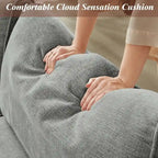 Canapé deux places moderne en lin chenille 80 pour salon