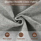 Canapé deux places moderne en lin chenille 80 pour salon