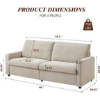 Canapé deux places moderne en lin chenille 80 pour salon