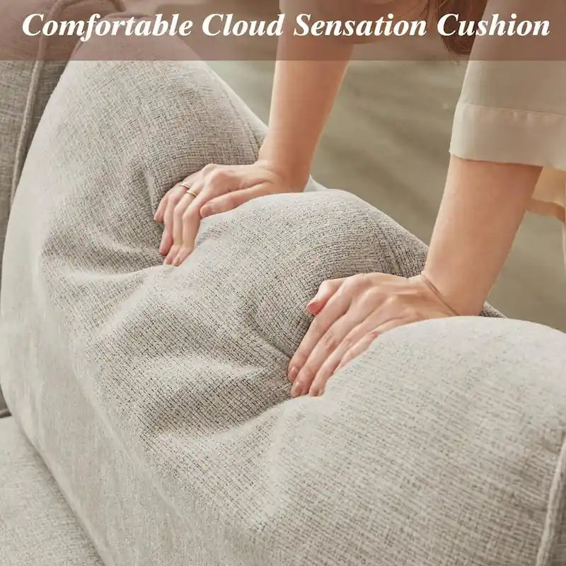 Canapé deux places moderne en lin chenille 80 pour salon