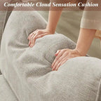 Canapé deux places moderne en lin chenille 80 pour salon