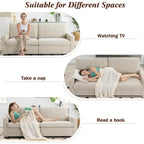 Canapé deux places moderne en lin chenille 80 pour salon