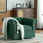 Fauteuil club pivotant capitonné Chesterfield Wiers par Christopher Knight Home