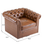 Fauteuil club pivotant capitonné Chesterfield Wiers par Christopher Knight Home