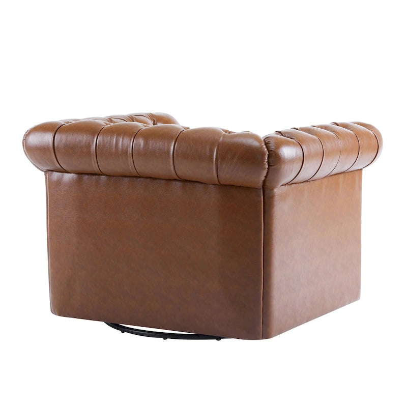 Fauteuil club pivotant capitonné Chesterfield Wiers par Christopher Knight Home