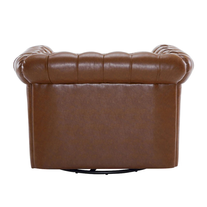 Fauteuil club pivotant capitonné Chesterfield Wiers par Christopher Knight Home