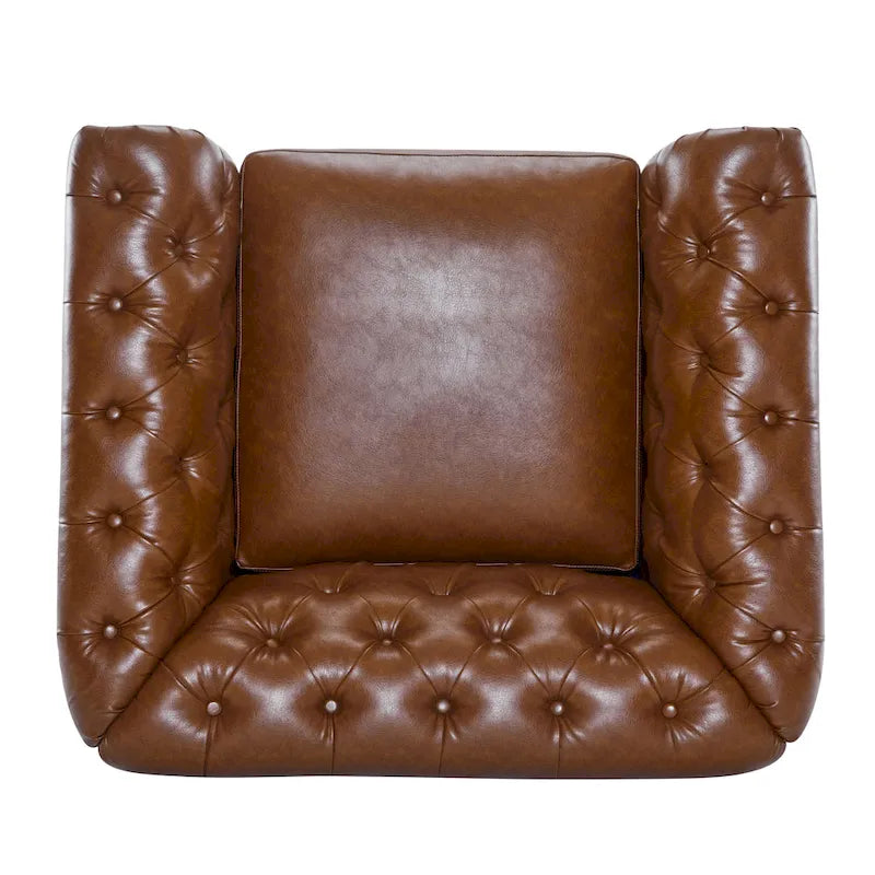 Fauteuil club pivotant capitonné Chesterfield Wiers par Christopher Knight Home