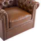 Fauteuil club pivotant capitonné Chesterfield Wiers par Christopher Knight Home