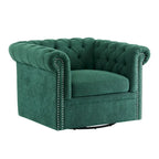 Fauteuil club pivotant capitonné Chesterfield Wiers par Christopher Knight Home