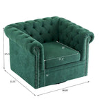 Fauteuil club pivotant capitonné Chesterfield Wiers par Christopher Knight Home
