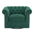Fauteuil club pivotant capitonné Chesterfield Wiers par Christopher Knight Home