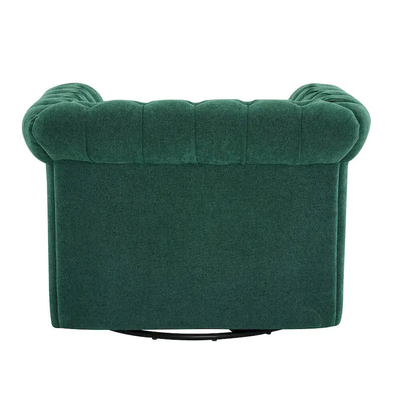 Fauteuil club pivotant capitonné Chesterfield Wiers par Christopher Knight Home