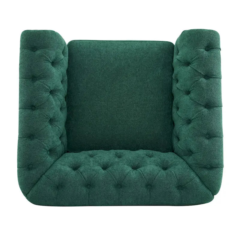 Fauteuil club pivotant capitonné Chesterfield Wiers par Christopher Knight Home