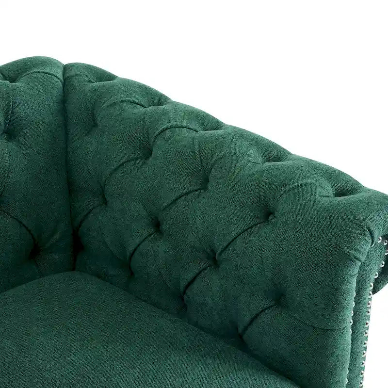 Fauteuil club pivotant capitonné Chesterfield Wiers par Christopher Knight Home