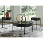 Signature Design by Ashley Ardoline Black Occasional Table Set (Set of 3) - 36 W x 36 D x 18.25 H