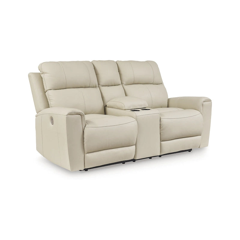 Canapé inclinable électrique beige avec console, Signature Design by Ashley Dahlmoore - 76 cm L x 42 cm P x 40 cm H