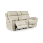 Canapé inclinable électrique beige avec console, Signature Design by Ashley Dahlmoore - 76 cm L x 42 cm P x 40 cm H