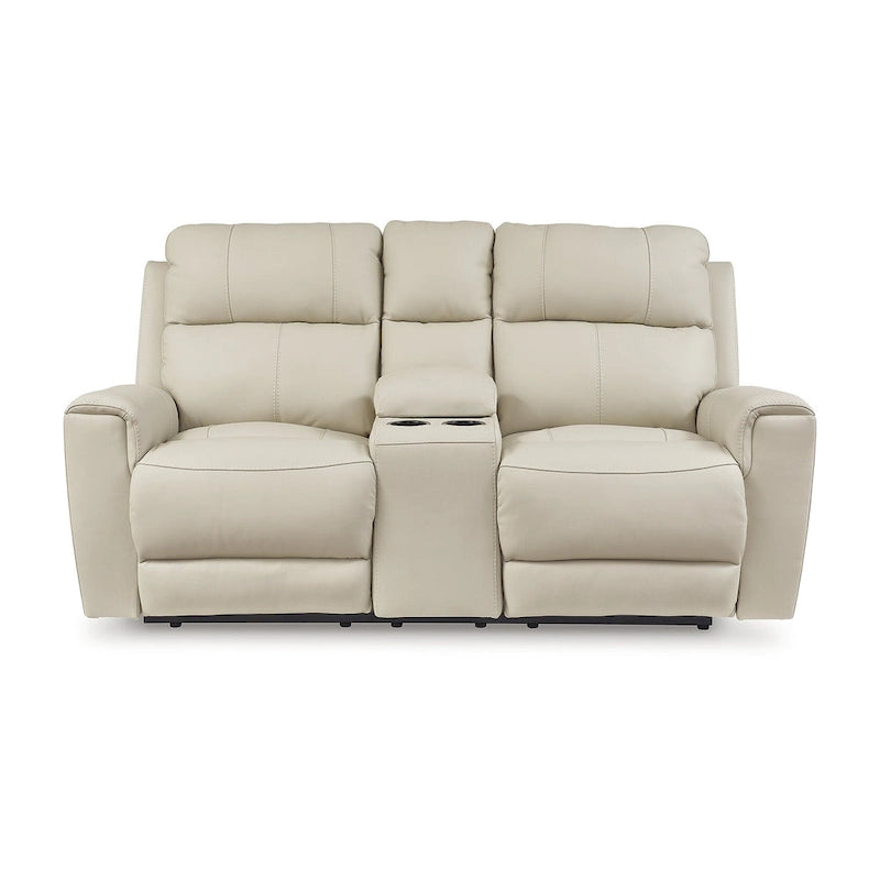 Canapé inclinable électrique beige avec console, Signature Design by Ashley Dahlmoore - 76 cm L x 42 cm P x 40 cm H
