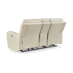 Canapé inclinable électrique beige avec console, Signature Design by Ashley Dahlmoore - 76 cm L x 42 cm P x 40 cm H