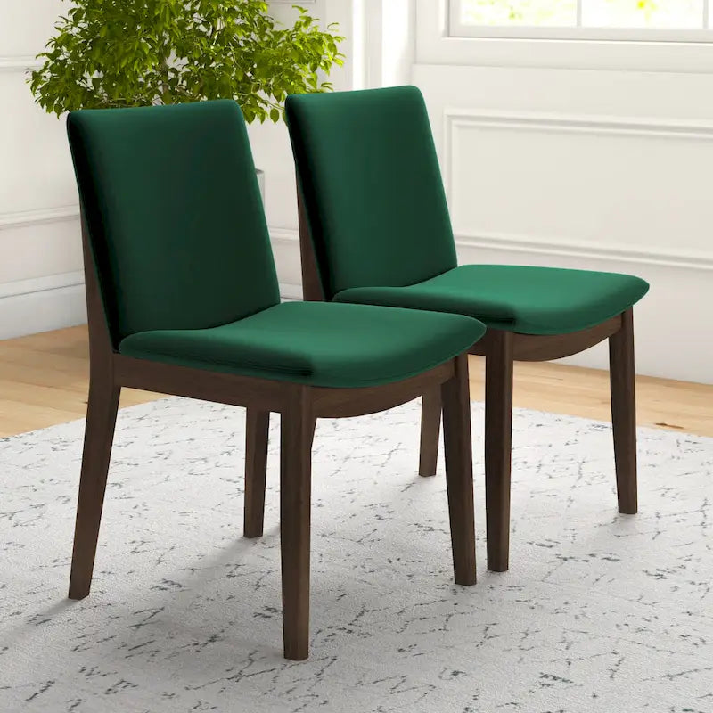 Chaise de salle à manger moderne en bois massif (lot de 2)