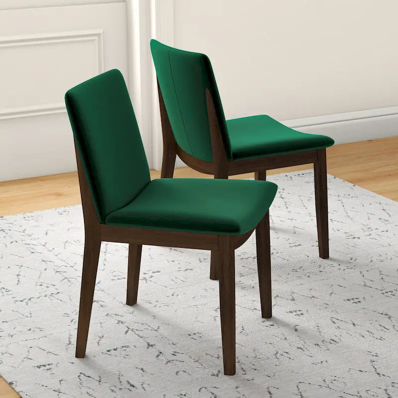 Chaise de salle à manger moderne en bois massif (lot de 2)
