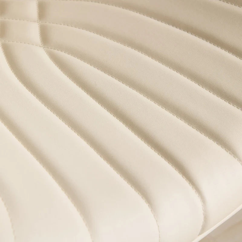 Ensemble moderne de 2 tabourets de bar pivotants avec dossier en cuir, assise rembourrée, base chromée et hauteur réglable, pour îlot de cuisine