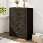 Commode élégante à 5 tiroirs en MDF avec finition imitation bois