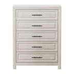 Commode élégante à 5 tiroirs en MDF avec finition imitation bois