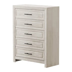 Commode élégante à 5 tiroirs en MDF avec finition imitation bois