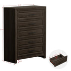 Commode élégante à 5 tiroirs en MDF avec finition imitation bois