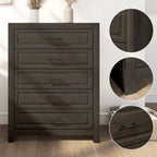 Commode élégante à 5 tiroirs en MDF avec finition imitation bois