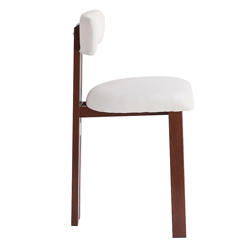 Tabourets de bar ronds rembourrés Roomfitters 26,5, lot de 2, dossier bas, structure en métal noir