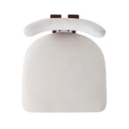 Tabourets de bar ronds rembourrés Roomfitters 26,5, lot de 2, dossier bas, structure en métal noir