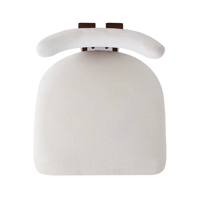 Tabourets de bar ronds rembourrés Roomfitters 26,5, lot de 2, dossier bas, structure en métal noir