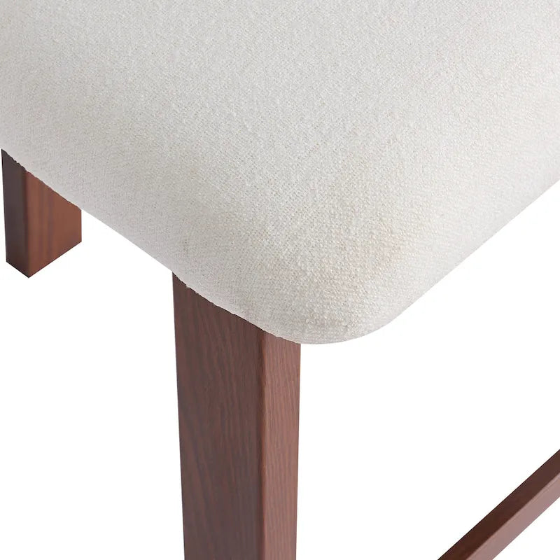 Tabourets de bar ronds rembourrés Roomfitters 26,5, lot de 2, dossier bas, structure en métal noir