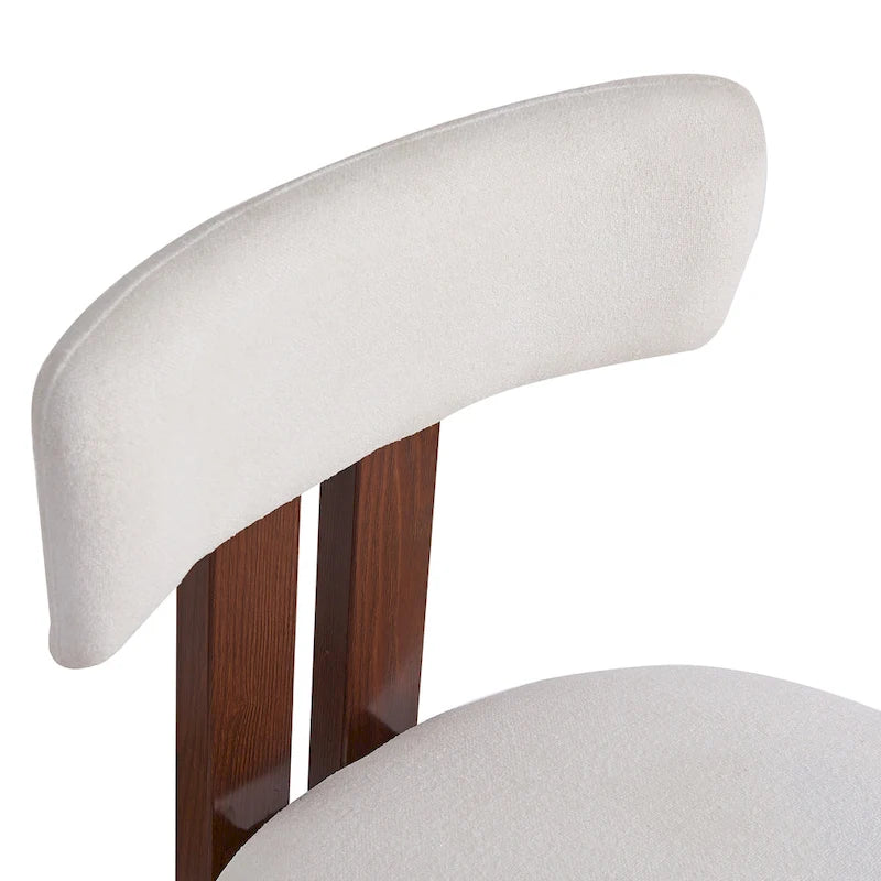 Tabourets de bar ronds rembourrés Roomfitters 26,5, lot de 2, dossier bas, structure en métal noir